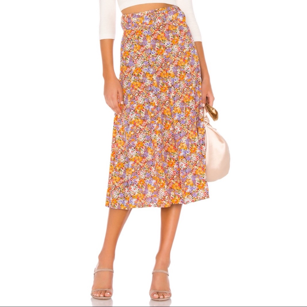 FAITHFULL LUDA MIDI SKIRT - MEJA FLORAL PRINT